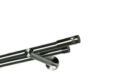 Karnisze "Carbonera"<br>podwójne proste  Ø 19 mm
