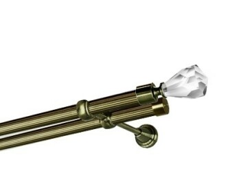 Karnisze "Cristal"<br>podwójne Ø 19 mm